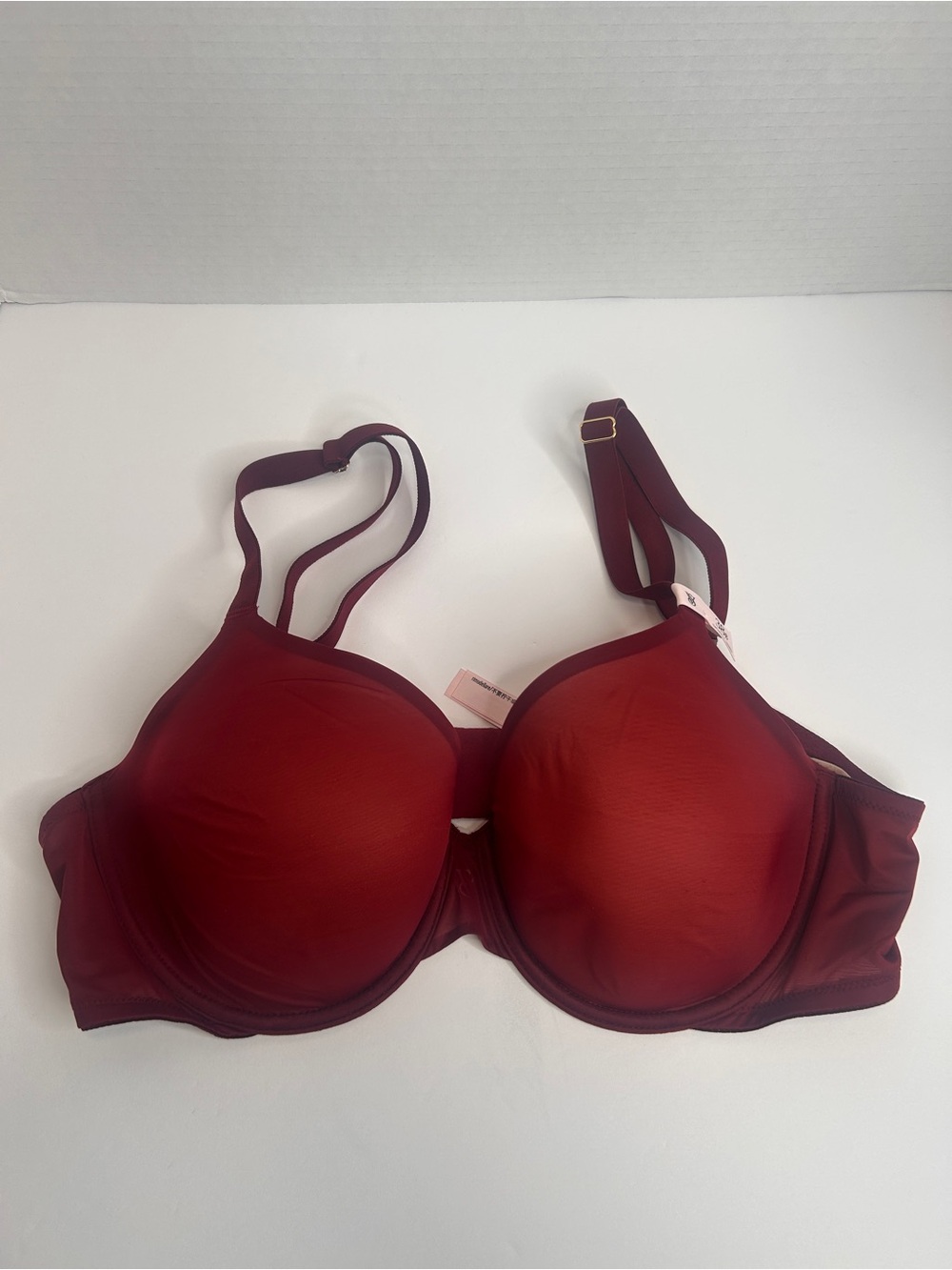Victoria’s Secret Very Sexy Lines Perfect Coverage Bra 38B Sangria Red, NEW
